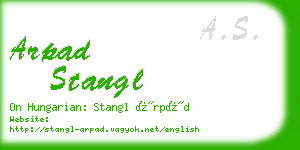 arpad stangl business card